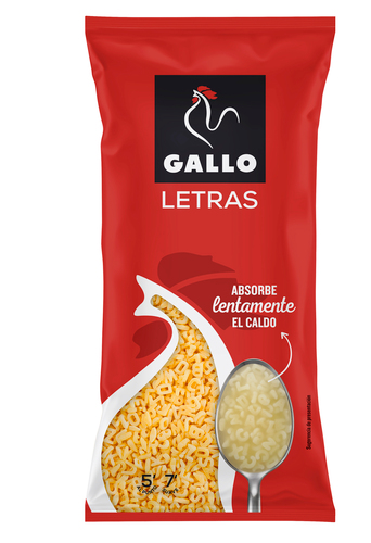PASTA SOPA GALLO LETRAS 250G