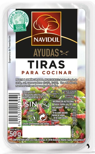TIRAS JAMON CURADO NAVIDUL 65gr