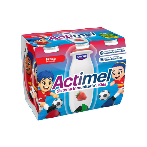 ACTIMEL LIQ FRESA KIDS P6