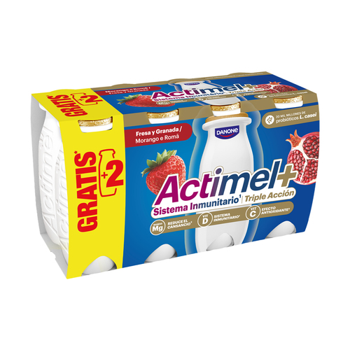 ACTIMEL FRESA GRANADA 6+2X100ml