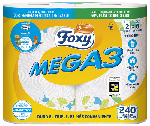PAPEL COCINA FOXY MEGA-3 P2