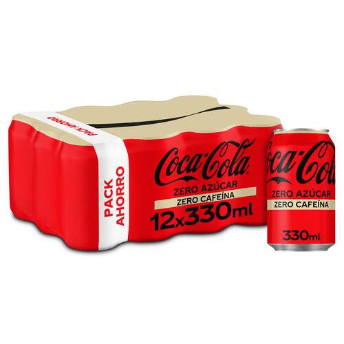 COCA COLA ZERO ZERO P12 LLAUNA 33CL