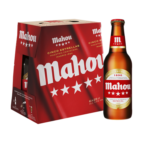 CERVEZA MAHOU 5 ESTRELLAS P6