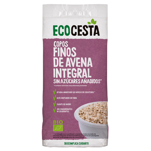 FLOCS AVENA INT.SUAU BIO 500g ECOCESTA
